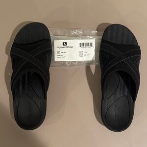 PowerStep Black Recovery Slide Sandals